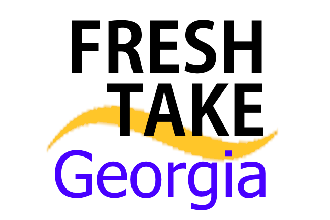 LOGO_Fresh Take Georgia Logo Square 3 lines purple, black & gold on white