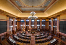 Senate GOP stalls Gwinnett government, school board changes Georgia representative chambers with ornate antique furniture and traditional architecture
