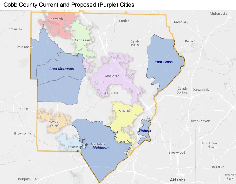 Cobb County Gis Maps Cobb Officials Prepare For Four Potential New Cities - Fresh Take Georgia