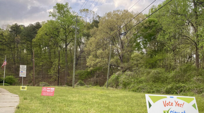 Cobb officials prepare for four potential new cities Open field with a sign that says "Vote Yes! City of EAST COBB."