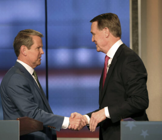 Georgia’s Kemp and Perdue clash over elections in debate