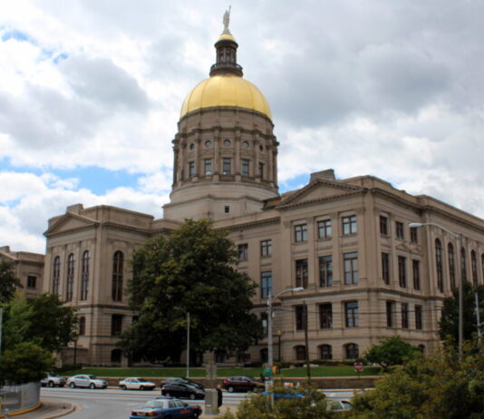 Georgia General Assembly 2024 recap: Highlights and updates Wide shot of the Georgia state Capitol against a cloudy sky.