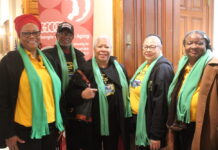 Seniors descended on the Capitol this week Councilwoman Diane Howard from Lithonia (l) with seniors from the East Dekalb at Bruce Street Senior Center (Zaire Breedlove/Fresh Take Georgia).