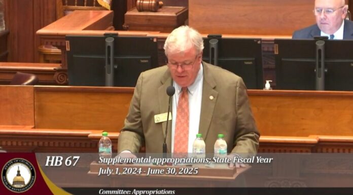 Georgia House votes more money for hurricane relief and prisons House Representative Matt Hatchett (R) introduces House Bill 67.