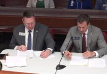 GA House voted to restrict trans student athletes from competing Sen. Greg Dolezol and Rep. Josh Bonner present SB 1 to the House Education Committee (Courtesy of the Georgia General Assembly).