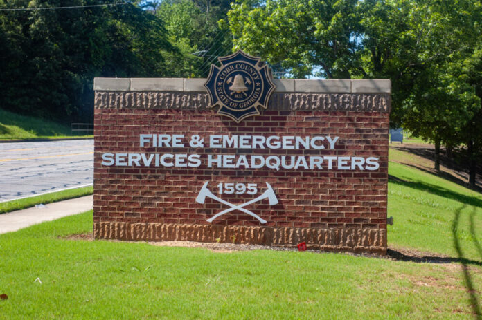 NEWS_2025_05_28_CobbCountyFire Outside the Cobb County Fire and Emergency Services Headquarters in Marietta. (Ana Markosi/Fresh Take Georgia)